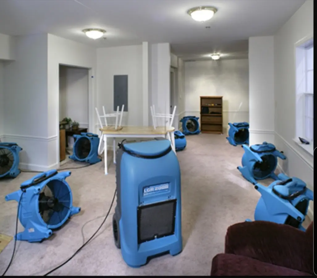 Air movers and dehumidifier setup for Water Extraction & Removal in Redondo Beach