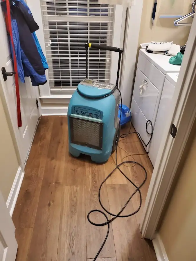 Commercial dehumidifier deployed for Flood Damage Cleanup in Redondo Beach